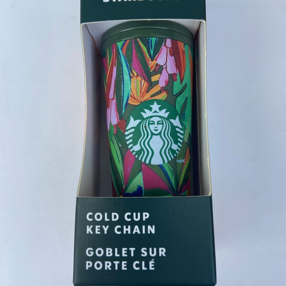 Starbucks Vibrant Floral Key Chain Cup